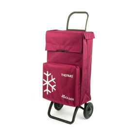 Wózek torba na zakupy na kółkach z kieszenią termiczną Rolser TER037 bordowy