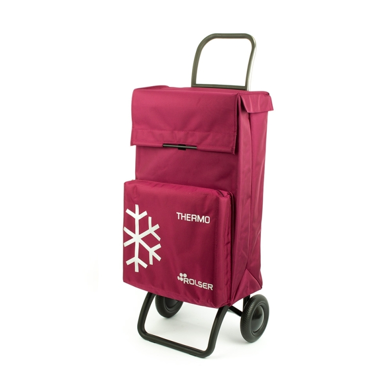 Wózek torba na zakupy na kółkach z kieszenią termiczną Rolser TER037 bordowy
