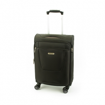 Mała walizka podróżna na czterech kółkach materiałowa TSA Airtex 825 czarna