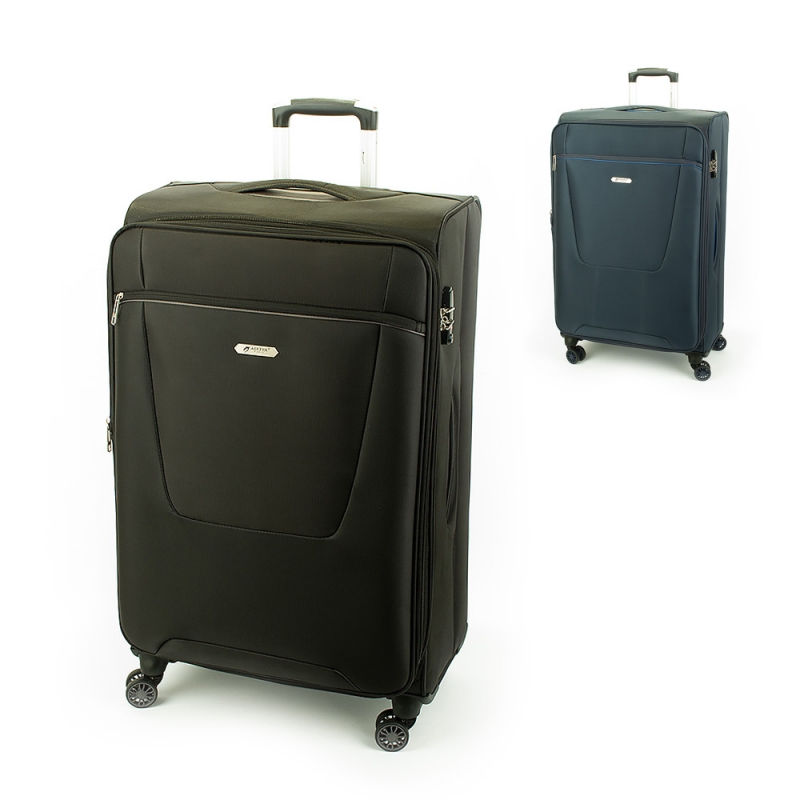 Średnia walizka podróżna na 4 kółkach materiałowa 60l TSA Airtex 825