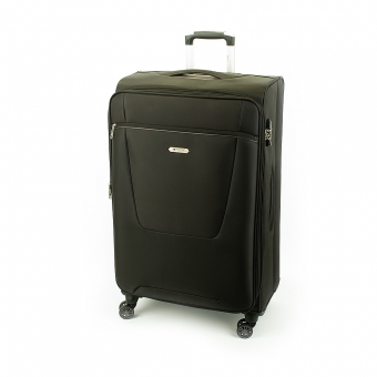 Duża walizka podróżna na 4 kółkach materiałowa 100l TSA Airtex 825 czarna