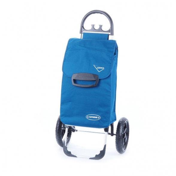Wózek na zakupy torba na dużych kółkach składany AURORA Praga 120 niebieski
