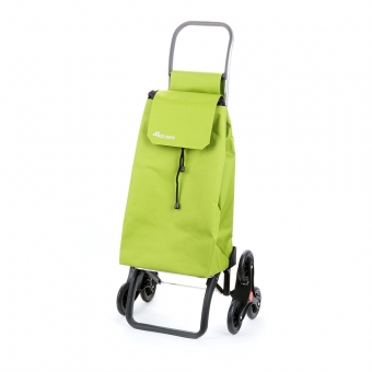 Wózek torba na zakupy na kółkach sześciokołowy Rolser Saquet SAQ006 limonkowy żółty