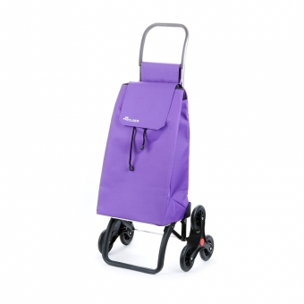 Wózek torba na zakupy na kółkach sześciokołowy Rolser Saquet SAQ006 fioletowy