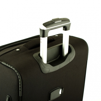 Średnia walizka podróżna na dwóch kółkach materiałowa 60l W866