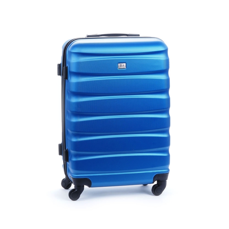 Średnia walizka podróżna na czterech kółkach ABS - David Jones 1030 niebieska
