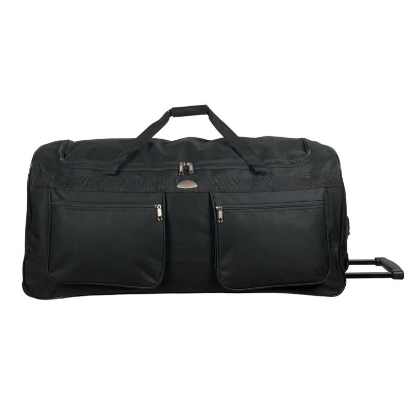 Torba podróżna na kółkach średnia z kieszeniami 80l B-70