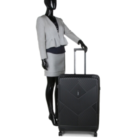 Walizka podróżna duża na 4 kółkach, polipropylen TSA 120l Airtex 639