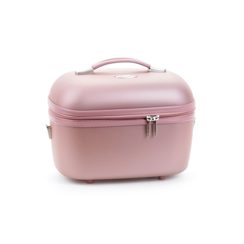 Kuferek na kosmetyki, kosmetyczka podróżna do walizki - Snowball 31935 różowy jasny