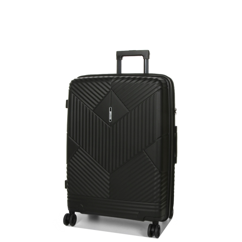 Walizka podróżna średnia na 4 kółkach, polipropylen TSA 80l Airtex 639