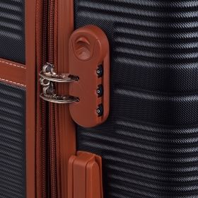 Walizka podróżna na kółkach średnia, twarda ABS 80l TSA Worldline 629